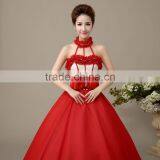 MGOO Dream Red Color Chinese Style Fairy Dancing Dress Halter Puff Prom Dress For Ladies L000122 thumbnail-5