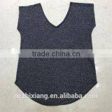 New Fashion AB Yarn Fabric Short Sleeve t Shirt thumbnail-5