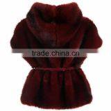 Becautiful Short Bat-wing Sleeve Design Soft Winter Girls Fur Coat thumbnail-2
