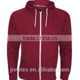 Mens Boys Plain American Fleece Zip Up Hoodie Sweatshirt thumbnail-4