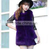 CN-R-34 Real Whole Skin Fox Fur Sleeveless Coat Genuine Fur Leather Waistcoat thumbnail-1