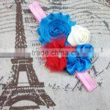 Wholesale Boutique Baby Girl Toddler Elastic Hair Band Shabby Chic Flower Headbands thumbnail-6