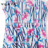 Sexy Cute Colorful Floral Pattern Printed Latest Summer Fashion Blouses Shirts, Patterns of Summer Blouses,korean Summer Blouses thumbnail-6