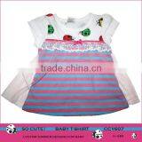 Wholesale New Design Boutique Infant Cotton Tops Cute Baby Girls T-shirt thumbnail-1