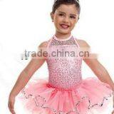 Professional Pink Ballet- Floral Outfits Kid Cute Ruffle Skirt- New Year Show thumbnail-1