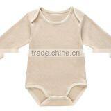 Wholesale 100% Organic Cotton Baby Romper Solid Strip Pattern Baby Newborn Bodysuit thumbnail-2