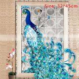 2016 Hot 5D Fashionable Diamonds Plated Embroidery Peacock Pattern Painting Cross Stitch Kit Home Bedroom Living Room Decoration thumbnail-3