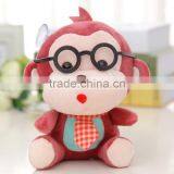 Cute Monkey Plush Toy With Glass Doll Kids Gift thumbnail-2