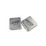 Plain Silver Empty Gift Tins Square Tin Jar For Chocolate thumbnail-1