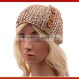 Knitted Winter Headbands For Woman/Button Patterns For Knitting Headbands/Fashion Knit Winter Headband thumbnail-2