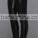 Womens Fashion Stretch Black Leather Legging thumbnail-4