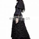 Gothic Victorian Punk Rave Black Long Skirt-crinoline Q-317 thumbnail-4