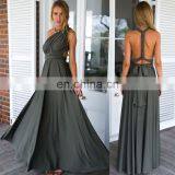 3044# Latest Hot Selling Fashion Convertible Multi Way Wrap Cocktail Gown Dresses Bandage Bridesmaid Dress Plus Size thumbnail-5