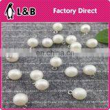 Custom Fancy Frosted White Pearl Button for Ladies Clothes