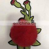 2017 New Design Popular Beautiful Embroidery Patch With Ball