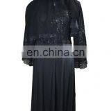 Designer Floral Printed Dubai Burkha With Black Diamond Stone Work / Casual Occasion Wear Abaya (dubai Abaya 2017) thumbnail-5