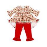 Cute Baby Christmas Green Stripe Flamingo Pom Pom Tunic And Bell Bottoms Girls Boutique Clothing Wholesale Children Clothes USA thumbnail-5