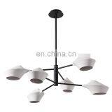 Artistic Modern Chandelier LED Pendant Light White and Black Hanging Lamp thumbnail-2