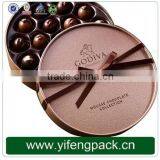 Eco-friendly Custom Made Rigid Chocolate Packaging Round Box Fashional Round Paper Gift Boxes