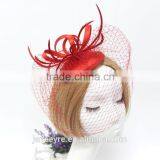 Fashionable Bridal Design Hair Fascinator Mini Hat With Veiling thumbnail-1
