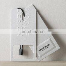 Wholesale Custom Garment Shirt Shoes Bags Swing Designs Embossed Eco-friendly Paper Hang Tag for Clothes