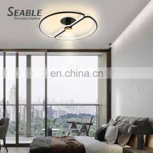 Professional Factory Decoration Indoor Bedroom Living Room Modern Black Aluminum LED Ceiling Light thumbnail-5
