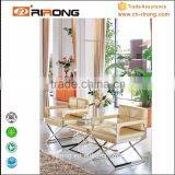 Cheap Modern Metal Frame Leather Office Reception Table thumbnail-1