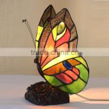 Tiffany Style Butterfly Lamp Table Light Decor Stained Glass Night Light