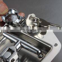 Factory Price MS858 Silver Mirror-Polished 304 Stainless Steel T Bar Vehicle Truck Handle Cabinet Toolbox Panel Paddle Locks thumbnail-4