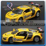 Mini Qute 1:32 Kid Die Cast Pull Back Alloy Music Luxury Racing Car Vehicle Model Car Electronic Educational Toy NO.MQ 0535C