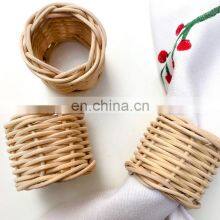 Hot Sale Handmade Rattan Napkin Ring Cheap WHolesale Tableware Set Napkin Holder Rings Wovenmade in Vietnam thumbnail-5