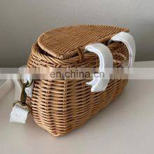Hot Sale Handcrafted Best Seller Rattan Bike Basket for Kids and Adults Wholesale Made in Vietnam thumbnail-4
