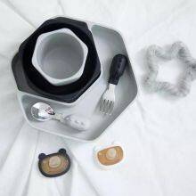 Custom Color Cartoon BPA Free Eco Silicone Baby Dinner Plate Tumble Proof Bowl thumbnail-2