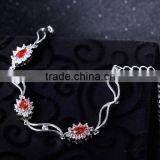 Casual Style Jewelry Fashion Flower Charms Platinum Plated Brass Jewelry Bracelet thumbnail-4