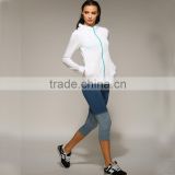 (OEM/ODM Factory)Sports Fitness Printed Gym Clothing Dry Fit Yoga Jacket Women