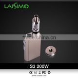 High quality ecig 200w box mod LAISIMO S3 200 watt mod