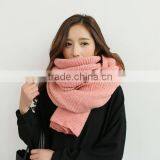 New Design Korean Young Lady Fashion Stripe Knitted Woolen Scarf thumbnail-3