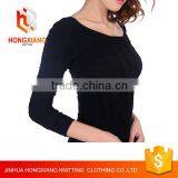 Custom Slim Fit Round Neck Long-sleeved Clothing Ladies Seamless Printing T-shirt thumbnail-1