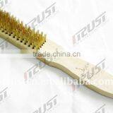 Brass Wire Brush With Wooden Handle