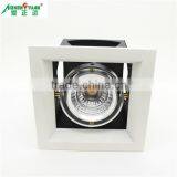 High Power1x10w Square Adjustable Recessed Led Cob Undimmable Grille Light