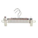 Cheap Colorful Plastic Mental Trouser Hanger With Clips Factory Wholesale