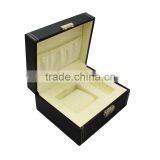 Black Leather Luxury Watch Storage Box thumbnail-3