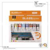 Free Sample12ml 10 Colors 2015 High Quality Non-toxic Glass Color Paint With Brush And Pencile For Students Quality Choice