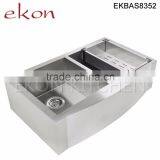 Apron Front Single Bowl 16 Gauge 304 Stainless Steel Handmade Kitchen Sink Farmhouse thumbnail-5