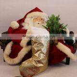 XM-A6032 48 Inch High Indoor Christmas Inflatable Santa Ornament With Gifts and Lighted Tree thumbnail-4