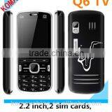 KOMAY Quad band dual sim card mobile phone Q6 TV