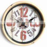 Dia 29 cm Contry Style Round Metal Wall Clock thumbnail-1