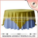 Wedding yellow cheap plain satin table cover