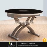 Funky Extendable Round Glass Coffee Table