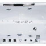 CUPC Freestanding Corner Tub,whirlpool Bubble Massage Tub Shower Combo 110v thumbnail-3